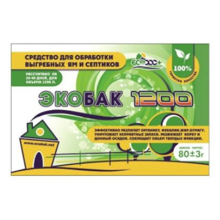 Экобак 1200 Средство для обработки выгребных ям и септиков