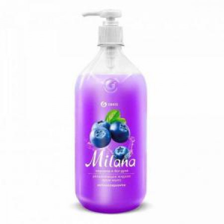 Жидкое крем-мыло Grass Milana Черника в йогурте, 1 л
