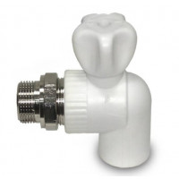 Кран Ф25*3/4" шаровой для радиатора угловой ПП FD PLAST