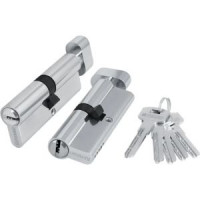 Цилиндровый механизм (200 ZM/110) 2000ZMKnob110(55+10+45) CP хром 5Key с вертушкой (FUARO)