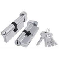Цилиндровый механизм (200 ZM/90) 2000ZMKnob90(45+10+35) CP хром 5Key с вертушкой