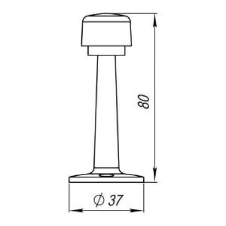 Упор дверной настенный DFIX/W80 (DS PW-80) GP-5 золото (PUNTO)