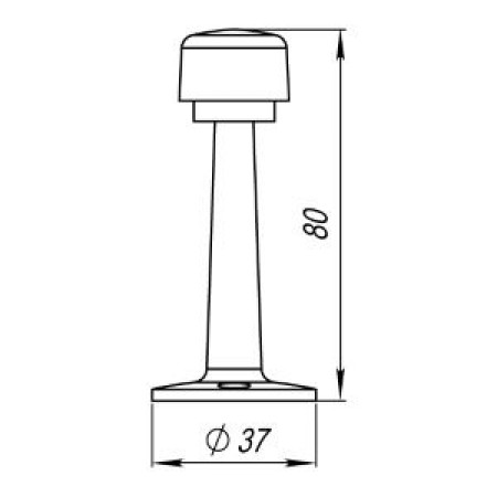 Упор дверной настенный DFIX/W80 (DS PW-80) SN-3 мат.никель (PUNTO)
