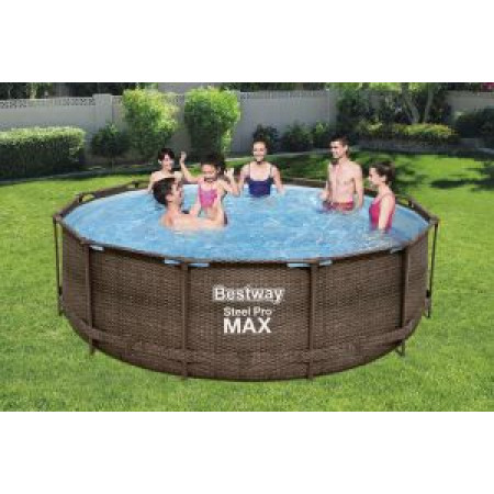 Bestway 56709 BW Каркасный бассейн Steel Pro Max 366х100см "Ротанг" 9150л, фил.-насос 2006л/ч, лест. Bestway 56709 BW Каркасный бассейн Steel Pro Max 366х100см "Ротанг" 9150л, фил.-насос 2006л/ч, лест.