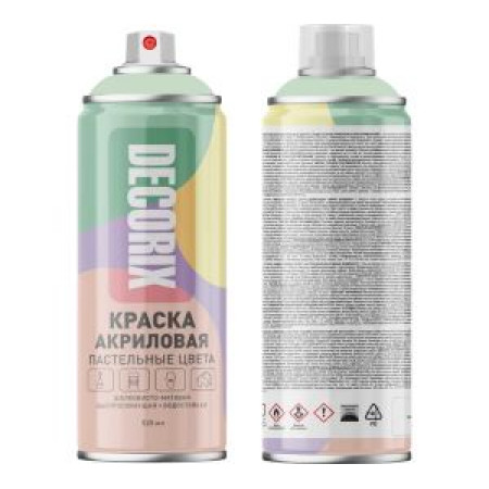 Эмаль акриловая универсальная DECORIX  Пастельно-зелёная аэрозоль 520мл