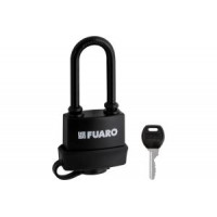 Замок навесной PL-WEATHER-3660 LS 3key BLACK удл. дужка, англ. /блистер (FUARO)
