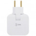 Разветвитель электрический ЭРА SPF-2-FL-USBC поворотный на 2 розетки + 2USB A+C 10А белый