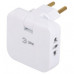 Разветвитель электрический ЭРА SPF-2-FL-USBC поворотный на 2 розетки + 2USB A+C 10А белый