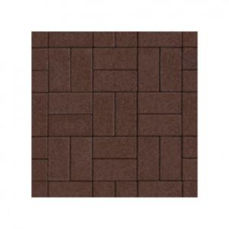 Тротуарная Плитка "Брусчатка коричневая" 200x100x40мм