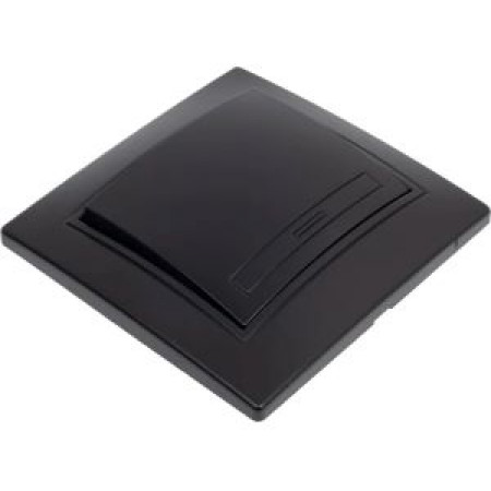 Выключатель Intro Plano 1-101-05 однокл.,10А-250В, IP20, СУ, антрацит