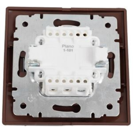 Выключатель Intro Plano 1-101-05 однокл.,10А-250В, IP20, СУ, антрацит