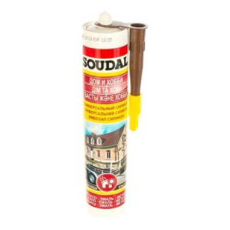 Универсальный силикон SOUDAL коричневый, 280 мл
