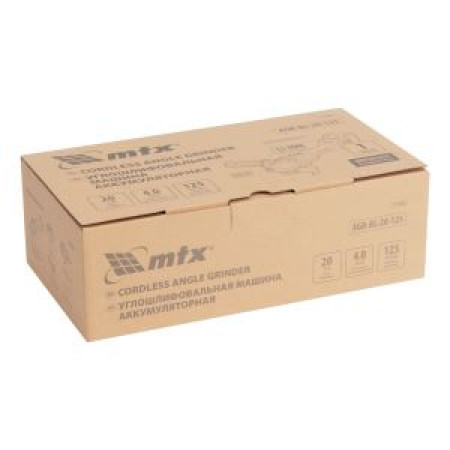 Машина шлифовальная угловая аккумуляторная бесщет. AGB-BL-20-125, Li-Ion, 20 В// MTX Машина шлифовальная угловая аккумуляторная бесщет. AGB-BL-20-125, Li-Ion, 20 В// MTX