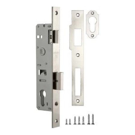 Корпус узкопроф. замка с защел. PROF153-30/85 (153-30/85) CP хром (FUARO) Корпус узкопроф. замка с защел. PROF153-30/85 (153-30/85) CP хром (FUARO)