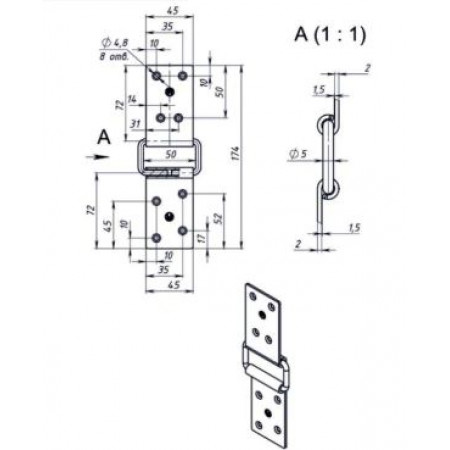 Петля шарнирная  3