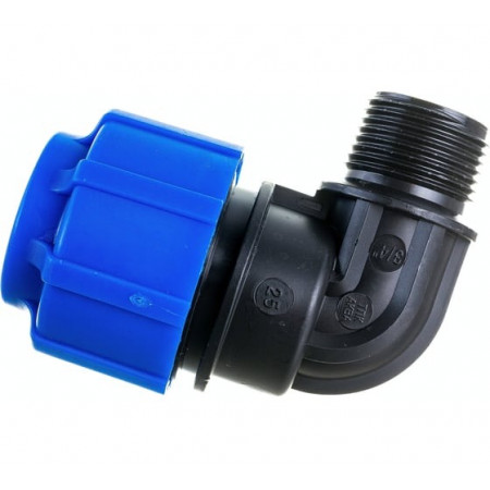 Отвод Ф 25*3/4" нар, Политек ПНД Отвод Ф 25*3/4" нар, Политек ПНД