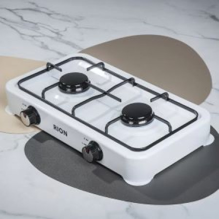 Плита газовая настольная,  2 конф., белая Rion, 6032W