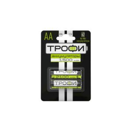Аккумуляторные батарейки NiMH Трофи HR6-2BL GREEN POWER 1500mAh Аккумуляторные батарейки NiMH Трофи HR6-2BL GREEN POWER 1500mAh