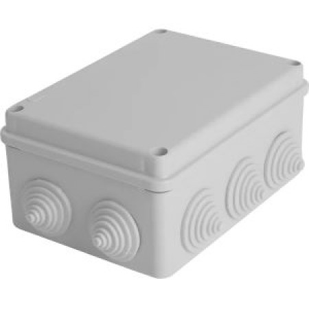 Распаячная коробка ЭРА KORv-190-140-70-10g откр. устан. серая 190х140х70мм на винтах 10 гермовводов IP55