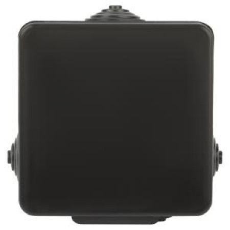 Распаячная коробка ЭРА KOR-80-80-50-7g-B открытой установки черная 80х80х50мм с гермовводами 7 вх. IP54 Распаячная коробка ЭРА KOR-80-80-50-7g-B открытой установки черная 80х80х50мм с гермовводами 7 вх. IP54