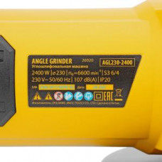 Углошлифовальная машина AGL230-2400, 2400 Вт, 230 мм, 6600 об/мин Denzel