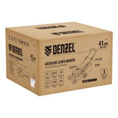 Газонокосилка бензиновая GLD-410-K, 150 см3, 41 см, 40 л// Denzel Газонокосилка бензиновая GLD-410-K, 150 см3, 41 см, 40 л// Denzel