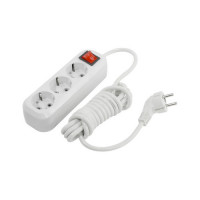 Удлинитель SBE-16-3-05-ZS (3 гнезда, 5М, 16А/3.5 кВт) белый SMARTBUY