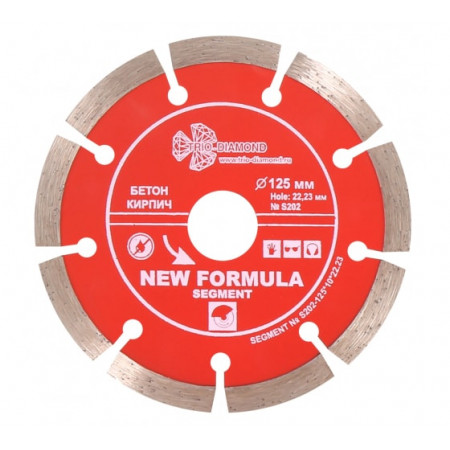 Диск алмазный отрезной Сегментный New Formula (125х22.23 мм) TRIO-DIAMOND Диск алмазный отрезной Сегментный New Formula (125х22.23 мм) TRIO-DIAMOND