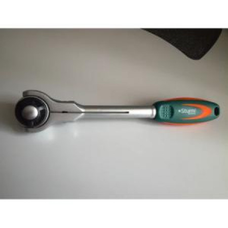 Ключ-трещотка для квадрата 3/8", 72 зуба, УСИЛЕННАЯ, ПЛАВАЮЩАЯ ГОЛОВКА 180г, Sturm!