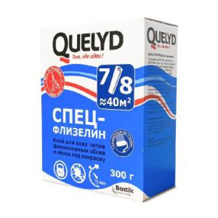 Клей обойный Спец-флизелин 0.3кг QUELYD 7/8 - 40 м. кв. Клей обойный Спец-флизелин 0.3кг QUELYD 7/8 - 40 м. кв.