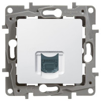 Механизм розетки информ. 1-м СПEtika RJ45 CAT.5E UTP бел. Leg