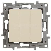 Механизм выключателя 3-кл. СПEtika Plus 10А IP20 250В 10AX винт.зажимы сл. кость Leg
