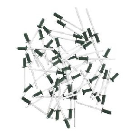 Заклепки 4.0 х 10 мм RAL 6005, темно-зеленые, 50 шт Matrix