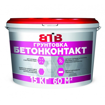 BTB Грунтовка бетоноконтакт 15кг 60М.кв BTB Грунтовка бетоноконтакт 15кг 60М.кв
