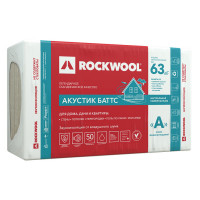 Шумоизоляция Rockwool Акустик 50х600х1000мм Баттс 6кв.м