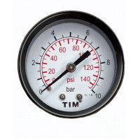 Манометр аксиальный 10 bar TIM, Y-50T-10