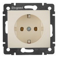 Розетка 1-местная Legrand, Valena с/з крем 774320
