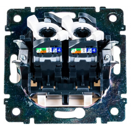 Розетка 2-местная internet RJ45  Legrand, Valena белая 774231