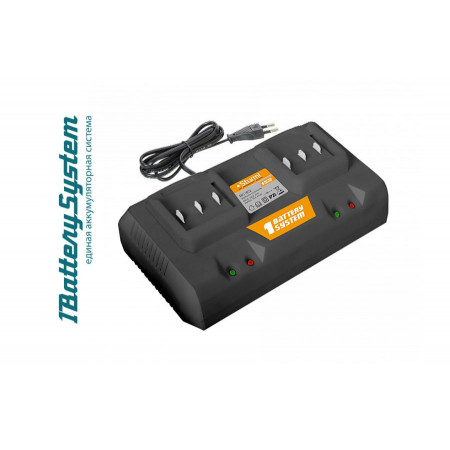 Зарядное устройство Sturm! 1BatterySystem 18 В, 2 x 4 А для двух батарей SBC1822