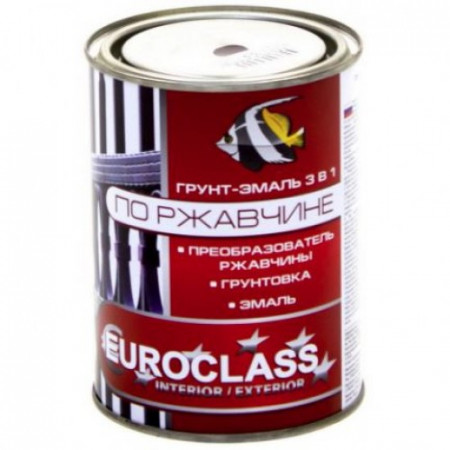Грунт-эмаль по ржавчине Вишнёвая 0,9кг EUROCLASS RAL 3005 Грунт-эмаль по ржавчине Вишнёвая 0,9кг EUROCLASS RAL 3005