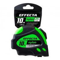 Рулетка 10м/25 мм с магнитом, автостопом, лентой нейлон EFFECTA Nylon