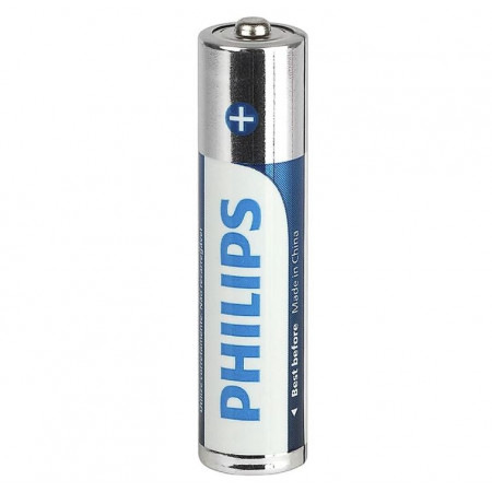 Элемент питания алкалиновый AAA/LR03A12S/51 1.5В Philips батарейка