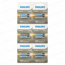 Элемент питания алкалиновый AAA/LR03A12S/51 1.5В Philips батарейка