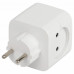 Разветвитель электрический ЭРА SP-2-USB-W на 2 розетки + 2xUSB 2400mA, без заземл 10А (белый)