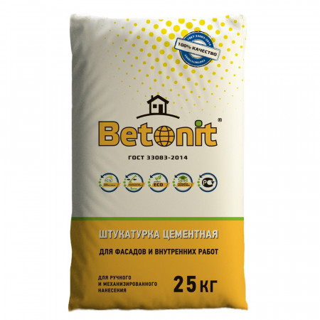 Штукатурка цементная BETONIT ГОСТ, 25 кг