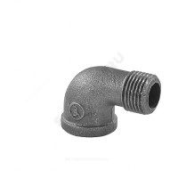 Угольник чугун проходной Ду40 (1 1/2") ВР/НР