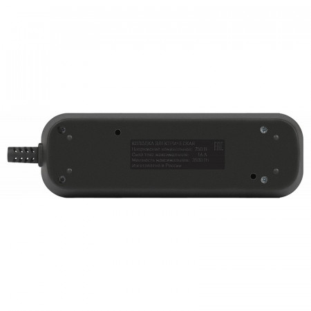 Колодка ЭРА KX-3e-B 3 розетки с зазeмлением черная Колодка ЭРА KX-3e-B 3 розетки с зазeмлением черная