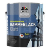 Эмаль на ржавчину Dufa Dufa Premium HAMMERLACK гладкая, RAL-7040 серый 2,5 л