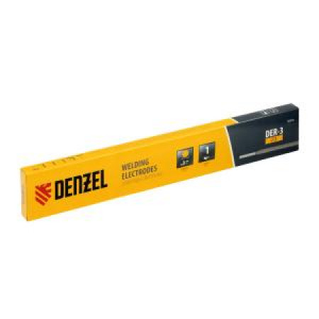 Электроды DER-3, диам. 3 мм, 1 кг, рутиловое покрытие Denzel Электроды DER-3, диам. 3 мм, 1 кг, рутиловое покрытие Denzel