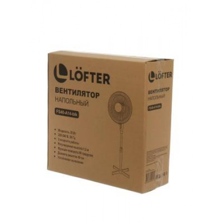 Вентилятор напольный, Lofter, 35 Вт, 3 скорости, черный, FS40-A (FS40-A14-blk) Вентилятор напольный, Lofter, 35 Вт, 3 скорости, черный, FS40-A (FS40-A14-blk)